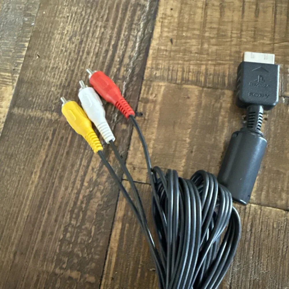 Genuine Sony OEM AV RCA Cable PS1 PS2 PS3 Composite Audio Video Cord